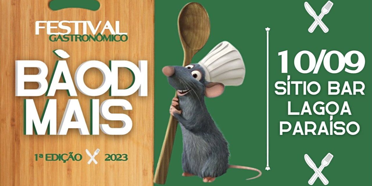 Festival Gastronômico BAODIMAIS acontece em Rio Acima dia 10 de setembro
