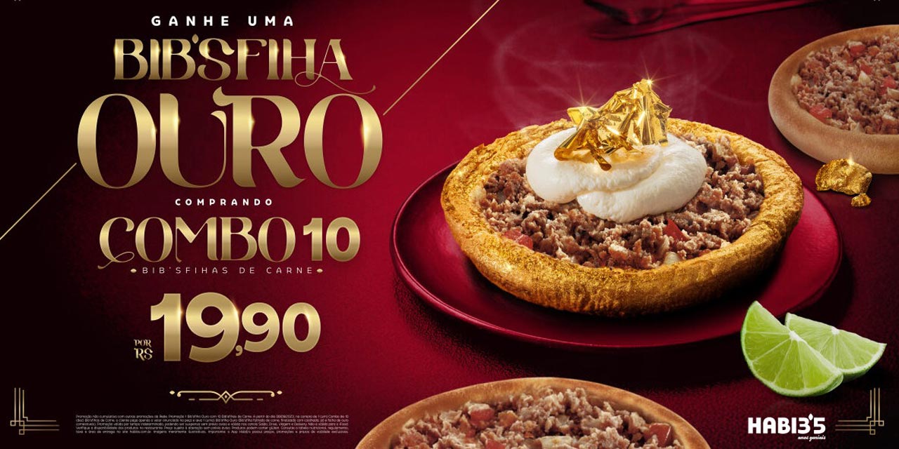 Habib’s festeja 35 anos com Bib’sfiha Ouro de presente aos clientes