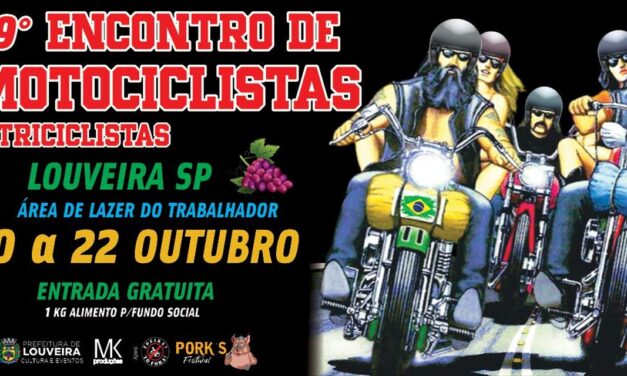 9º Encontro de Motociclistas de Louveira começa nesta sexta