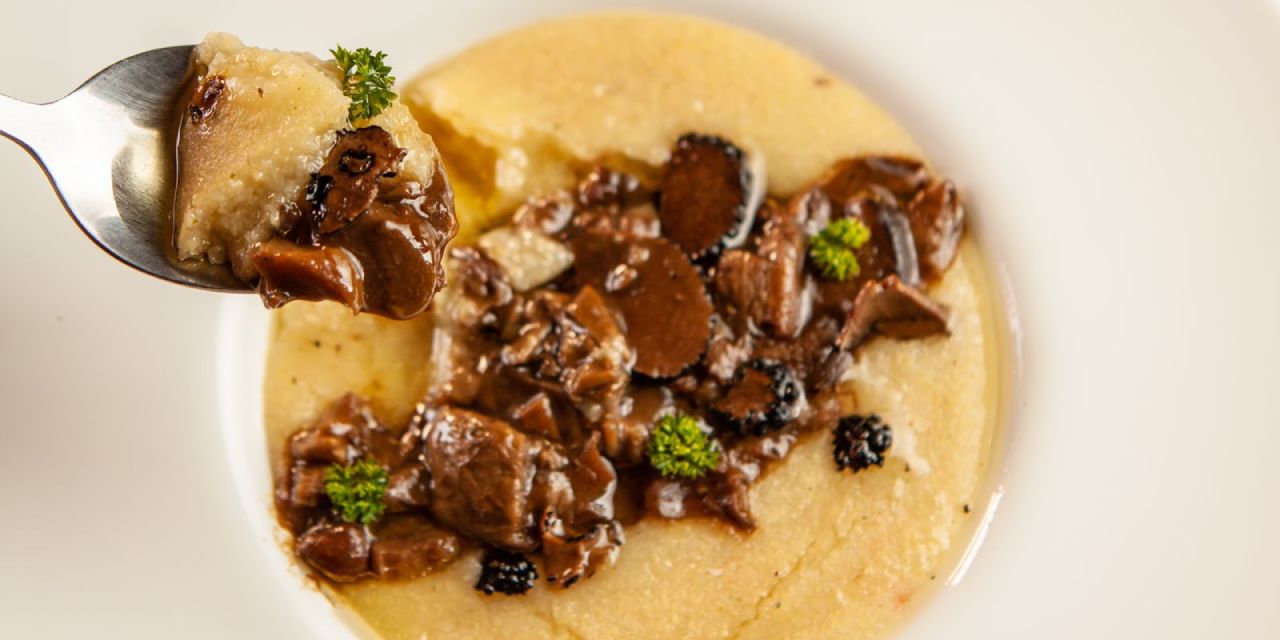 Polenta Cremosa com Funghi: prato do Festival de Tartufo de Campos do Jordão