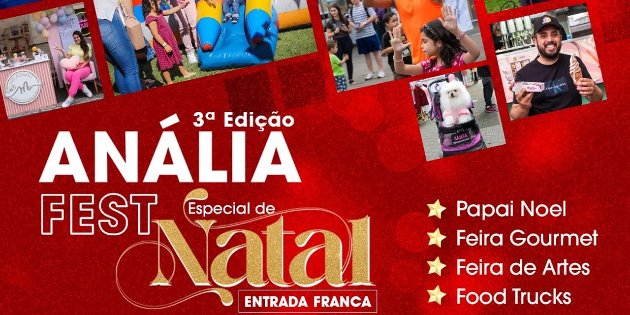 3ª Edição do Anália Fest – Especial de Natal ocorre dia 26 de novembro