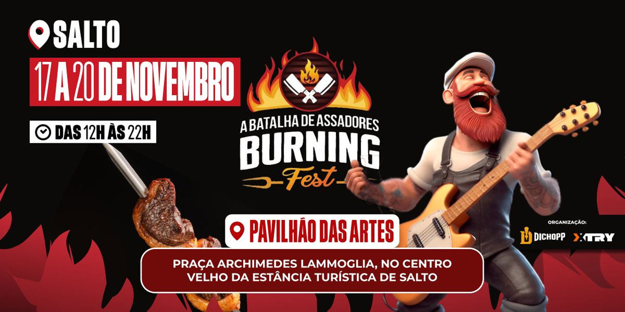 Burning Fest em Salto começa nesta sexta, no Pavilhão das Artes