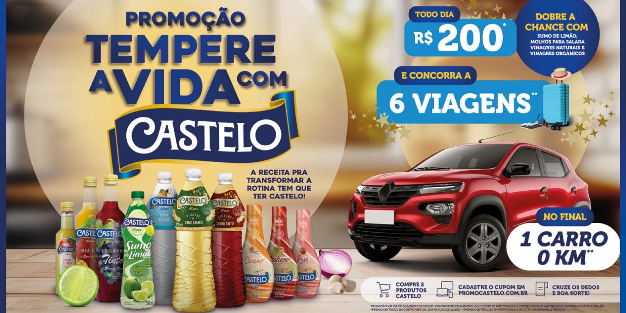 Castelo Alimentos: promoção de aniversário segue até o dia 31 de dezembro