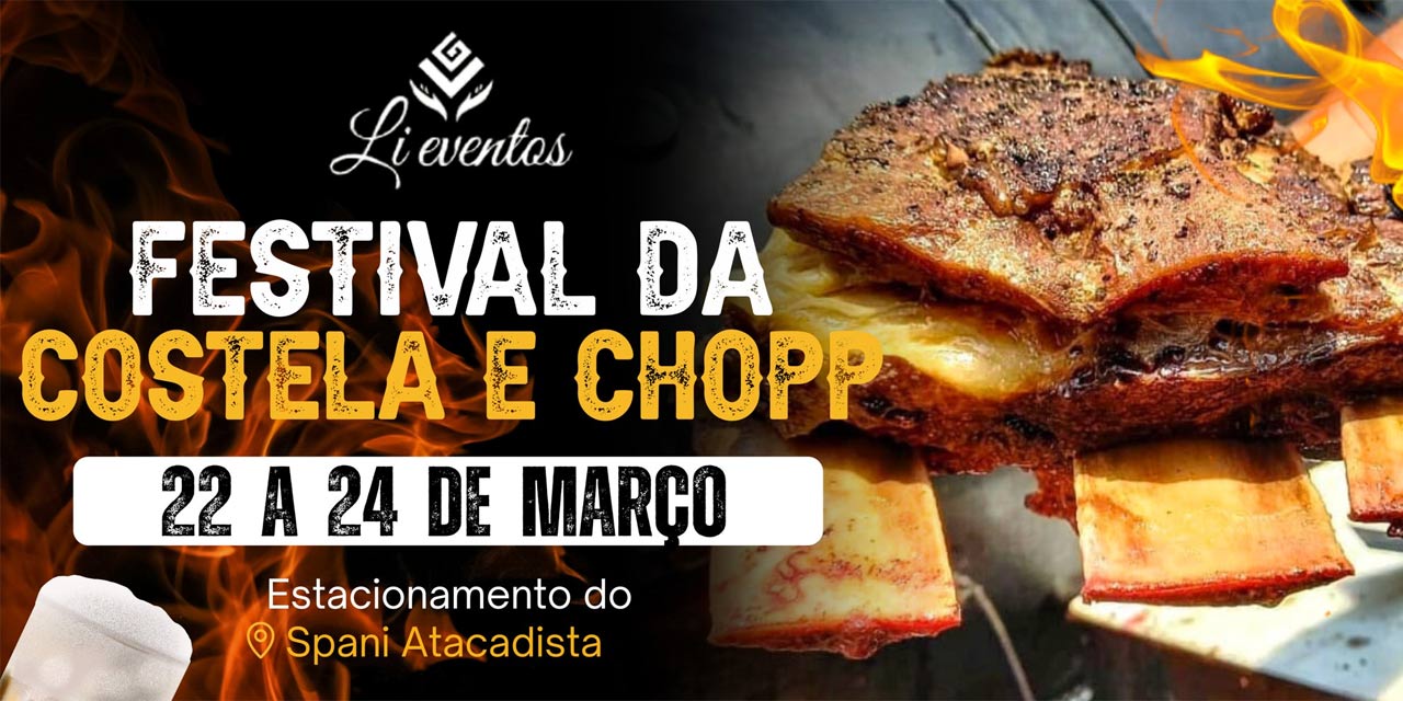 Festival da Costela e Chopp em Itaquaquecetuba inicia nesta sexta