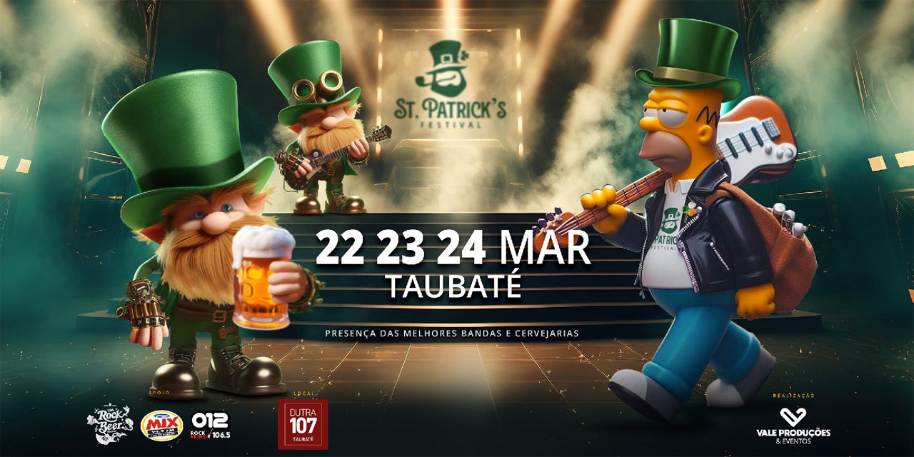 St. Patrick’s Festival em Taubaté acontece neste fim de semana