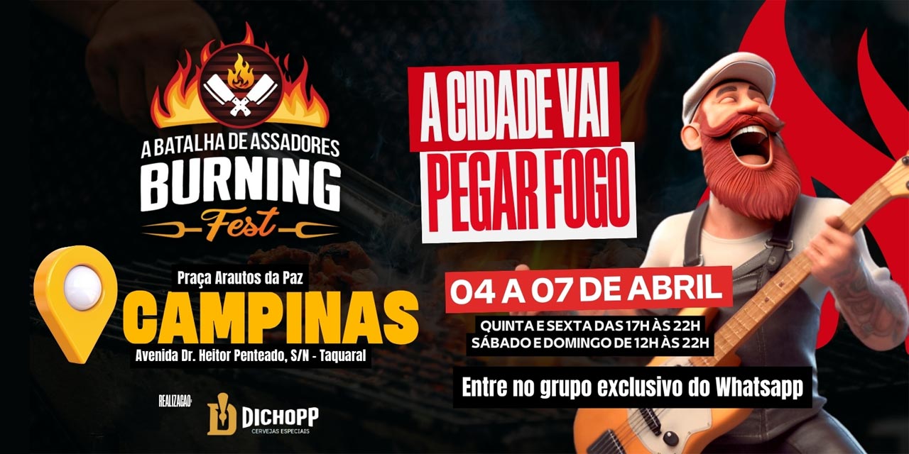 Burning Fest em Campinas se inicia a partir desta quinta