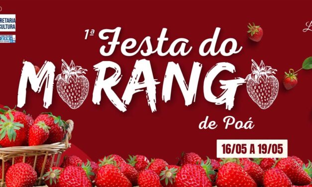 Festa do Morango em Poá ocorre de 16 a 19 de maio