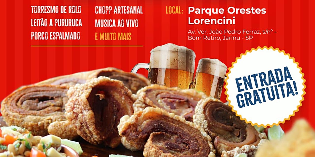 Sabores Music Fest em Jarinu chega sexta, com a Festa do Torresmo