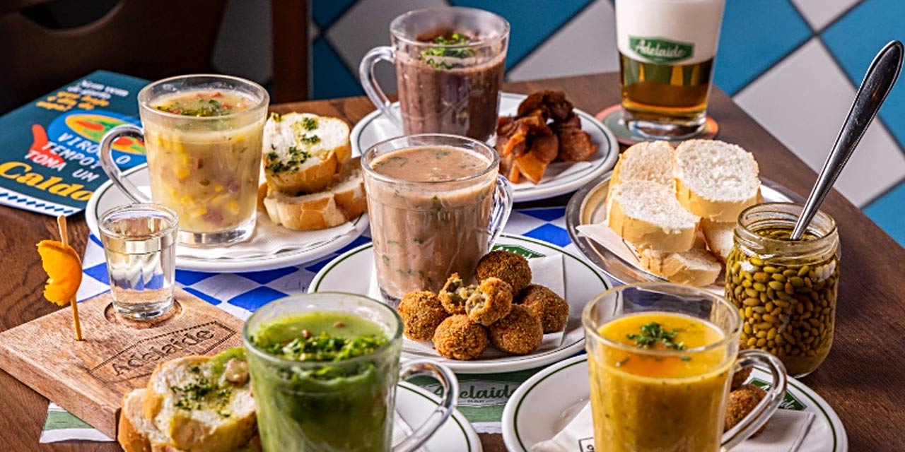 Bar da Adelaide em São Paulo apresenta temporada de caldinhos