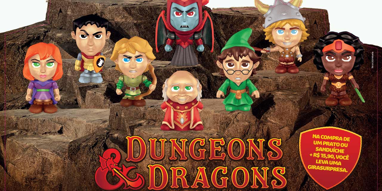 Caverna do Dragão chega ao Giraffas com brindes exclusivos