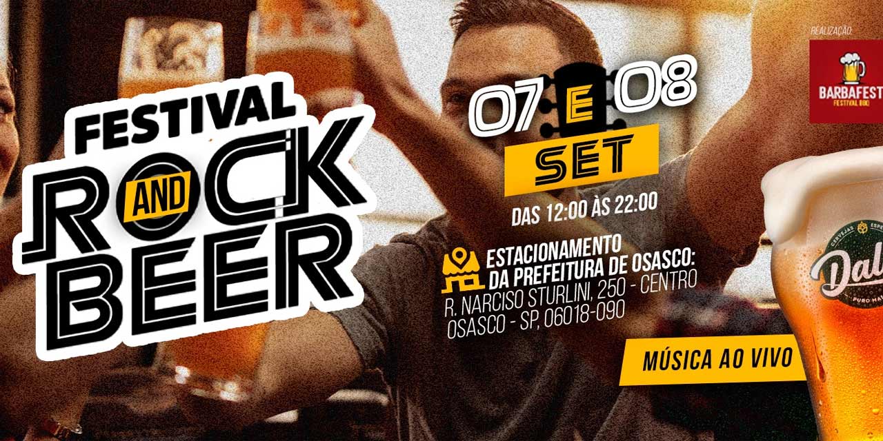 Festival Rock and Beer em Osasco acontece neste fim de semana