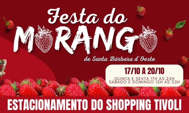 Festa do Morango em Santa Bárbara d’Oeste começa quinta-feira