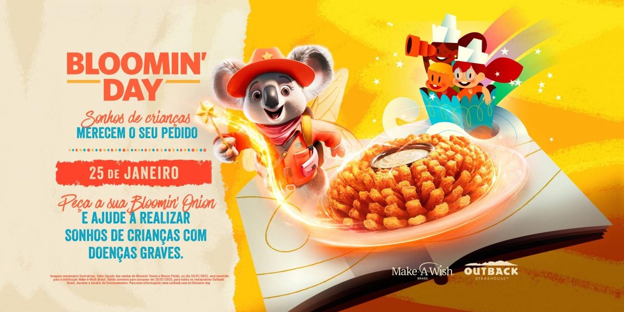 Bloomin’ Day: Outback apoia Make-A-Wish Brasil em 18ª edição