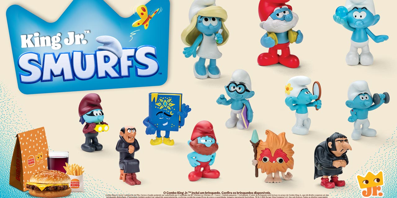 Smurfs invadem o Burger King com brinquedos inéditos
