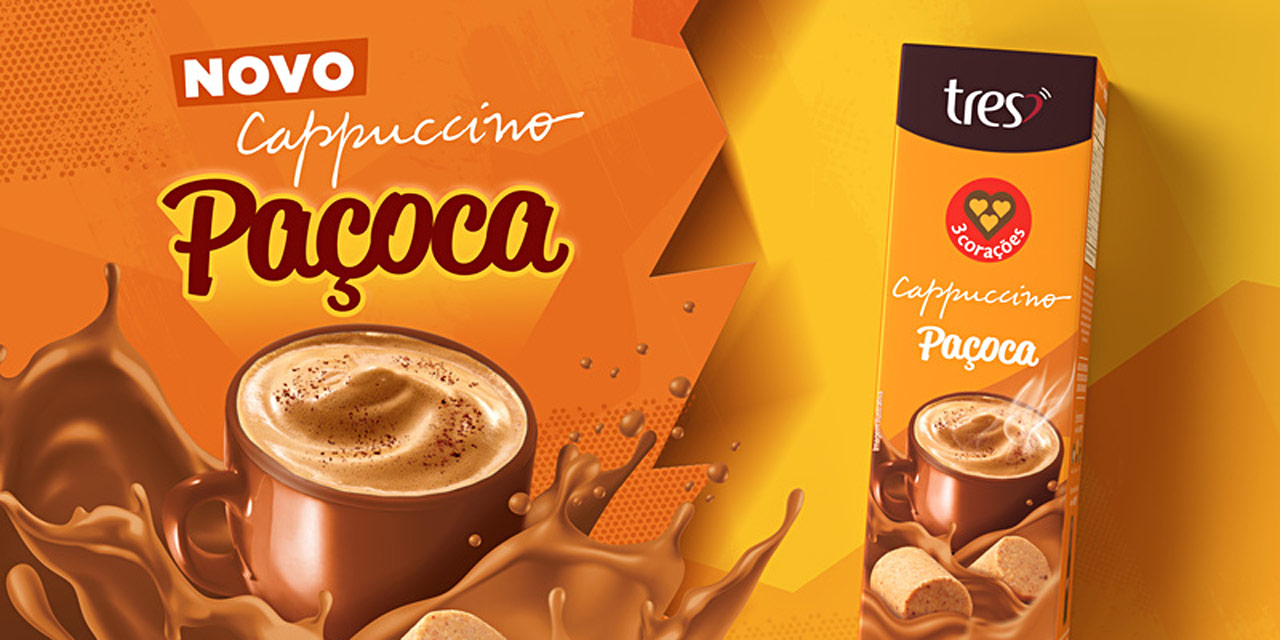Cappuccino Paçoca é a nova aposta da 3 Corações