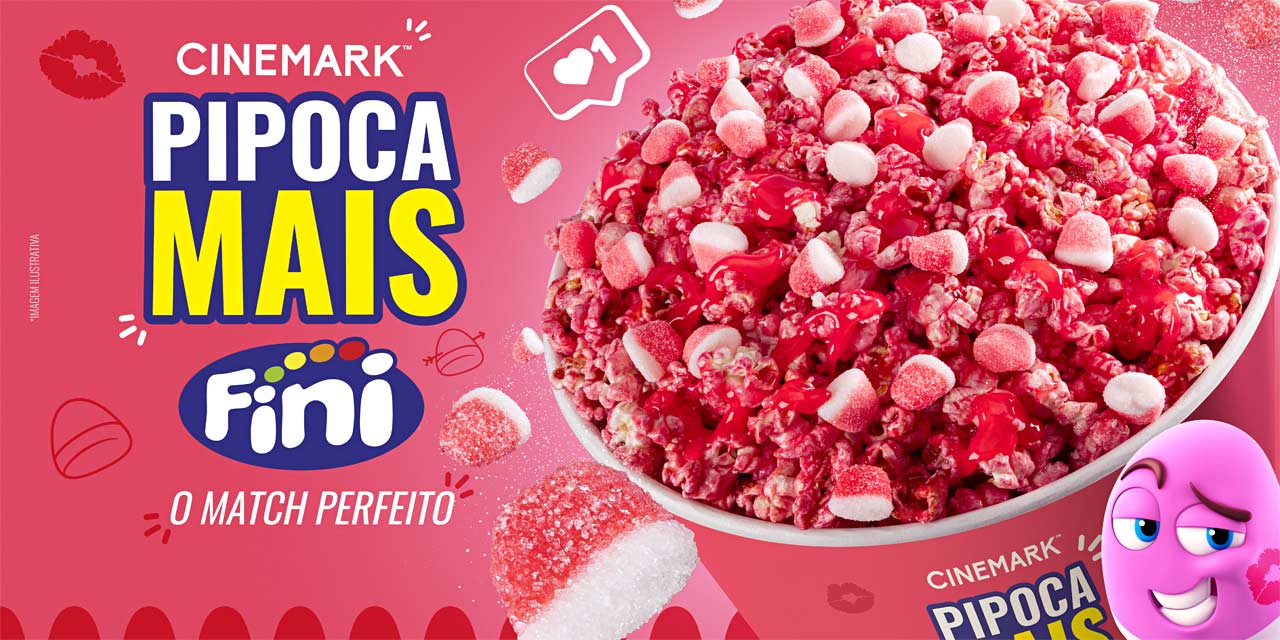 Pipoca Mais Fini Beijos: novidade une Cinemark e Fini