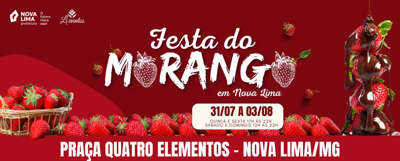 Nova Lima recebe festival com o morango do amor como estrela