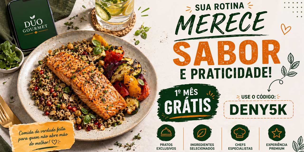 Duo Gourmet Cupom: use DENY5K e ganhe 1 mês grátis