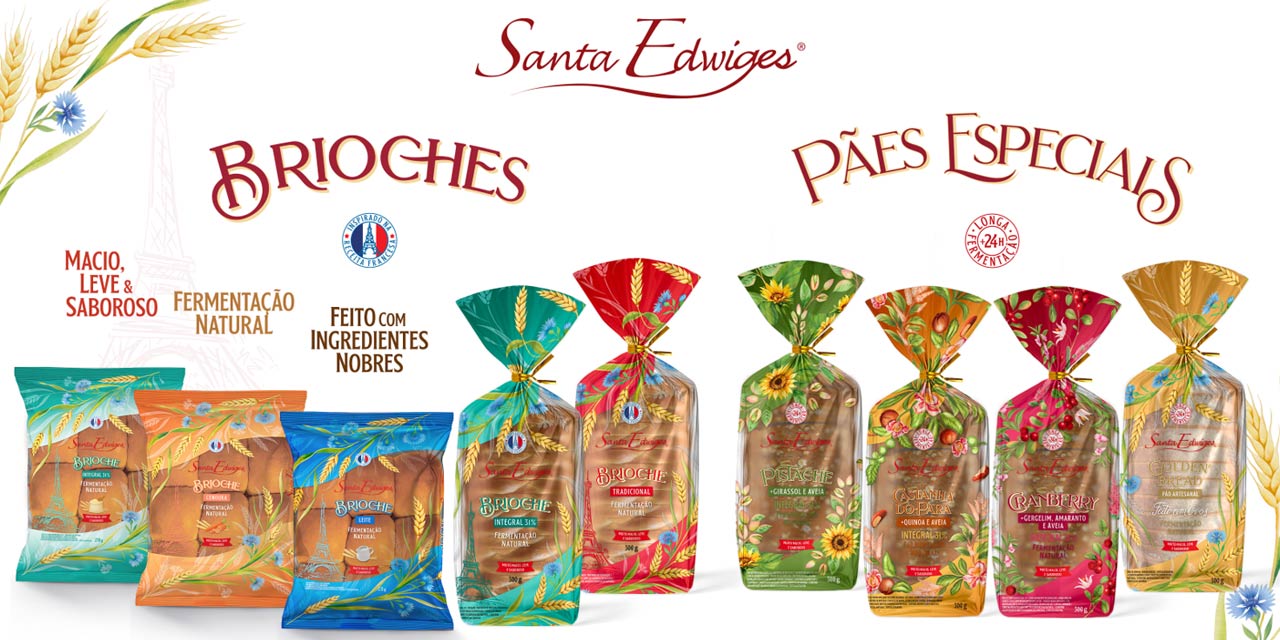 Santa Edwiges apresenta nova linha de Pães Especiais, Brioches e Mini Brioches