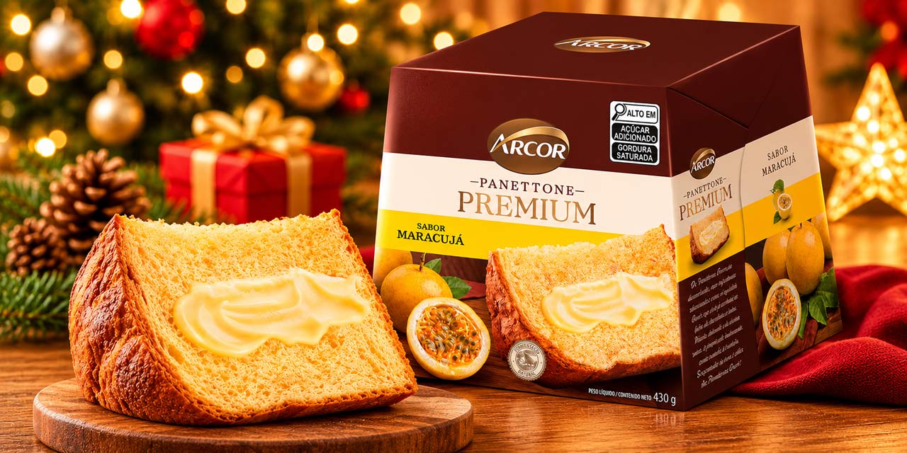 Panettone sabor maracujá integra novidades da Arcor para o Natal